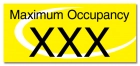 Maximum Occupancy Sign