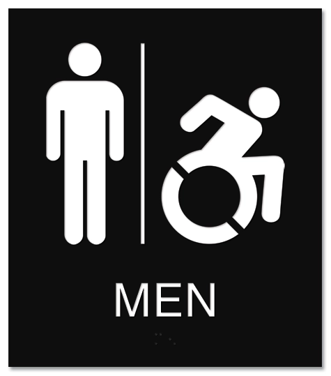 Men Sign w/Male & Dynamic ISA Symbols