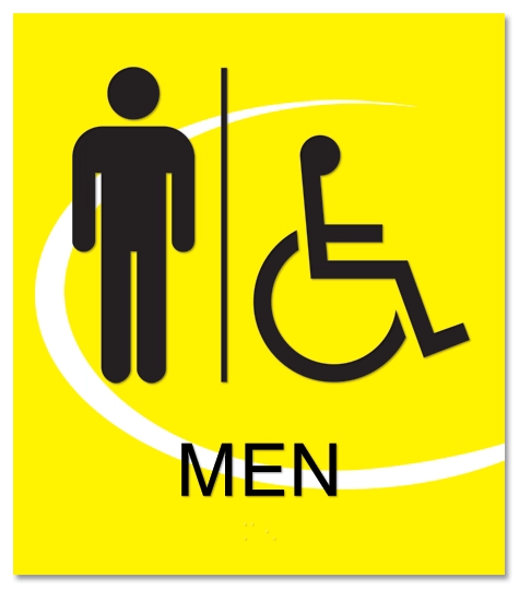 Men Sign w/Male & ISA Symbols