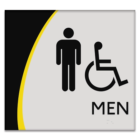 Men Sign w/Male & ISA Symbols