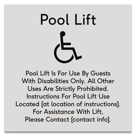 Pool Lift Rules w/ISA Symbol
