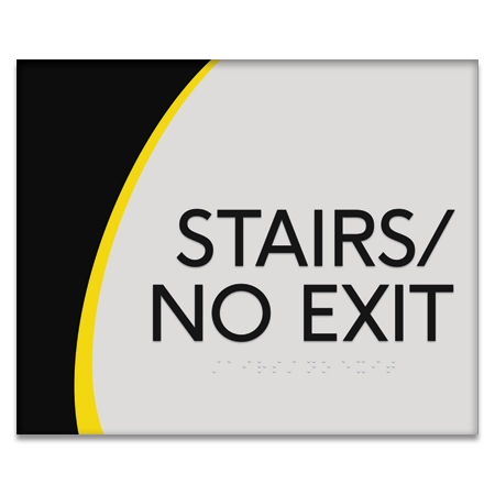 "Stairs/No Exit" Egress Sign - CA Compliant