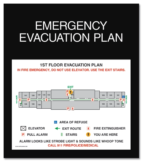 Standard Entrance Evacuation Plans - CA Compliant