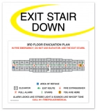 Standard Stairway Evacuation Plans - CA Compliant