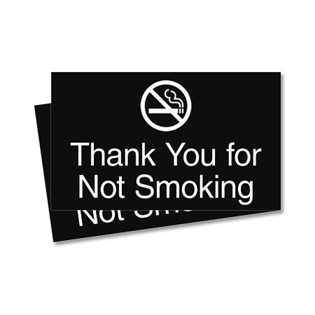 Thank You For Not Smoking Sign - 2 Pack