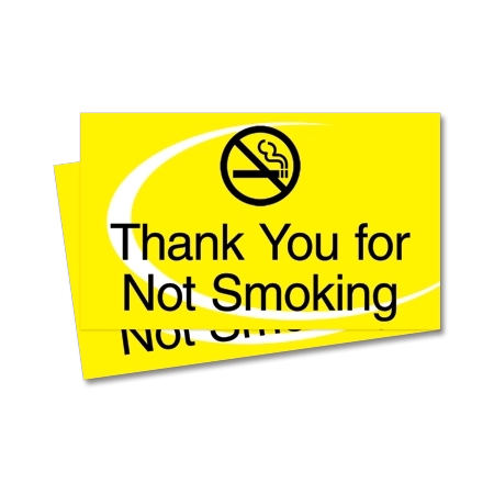Thank You For Not Smoking Sign - 2 Pack