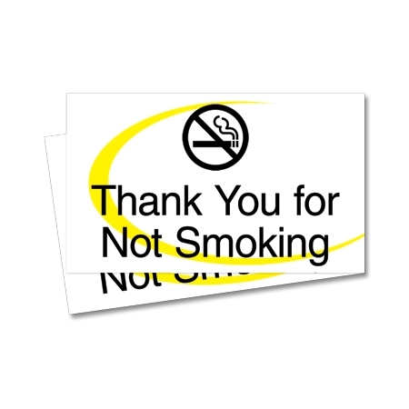 Thank You For Not Smoking Sign - 2 Pack