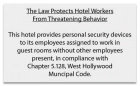 West Hollywood CA Housekeeper Protection Notice - Acrylic - 4 Pk