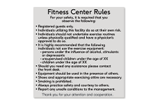 Fitness Center Signs