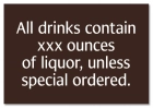 Alcohol Warning Sign - Alabama Compliant