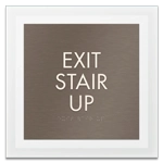 "Exit Stair Up" Egress Sign - CA Compliant