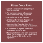 Fitness Center Rules Sign