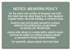 'Notice: Weapons Policy' Sign - FL Compliant - Acrylic Version