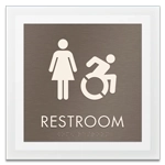 Restroom Sign w/Female & Dynamic ISA Symbols