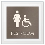 Restroom Sign w/ Female & ISA Symbols