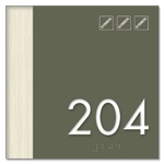 Room Number Sign w/Symbols