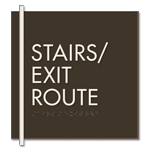 "Stairs/Exit Route" Egress Sign - CA Compliant