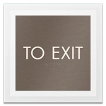"To Exit" Egress Sign - CA Compliant