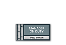 Manager on Duty Signs