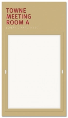3-Line Meeting Room Sign w/Window - Replacements