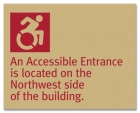 Accessible Entrance Location Sign w/Dynamic ISA SymbolReplacements