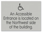 Accessible Entrance Location Sign w/ISA Symbol