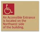 Accessible Entrance Location Sign w/ISA Symbol - Replacements