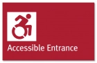 Accessible Entrance Sign w/Dynamic ISA Symbol - Replacements
