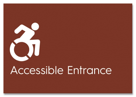 Accessible Entrance Sign w/Dynamic ISA Symbol