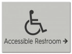 Accessible Entrance Sign w/ISA Symbol & Right Arrow
