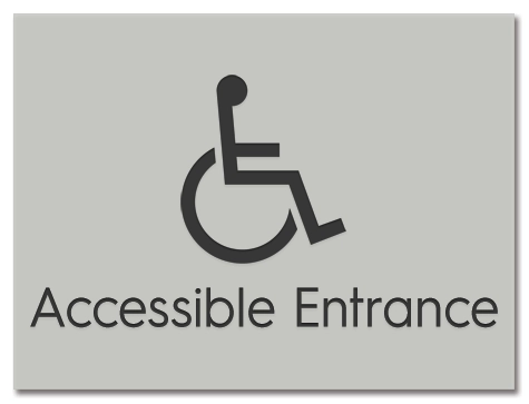Accessible Entrance Sign w/ISA Symbol