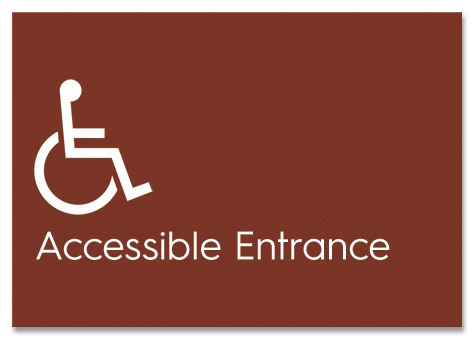 Accessible Entrance Sign w/ISA Symbol