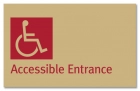 Accessible Entrance Sign w/ISA Symbol - Replacements