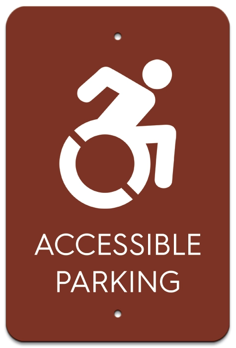 Accessible Parking Sign w/Dynamic ISA Symbol