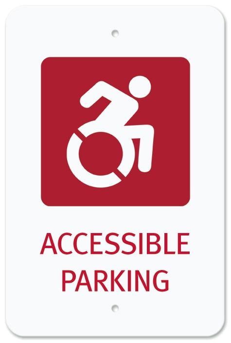 Accessible Parking Sign w/ISA Symbol - NY Code - Replacements