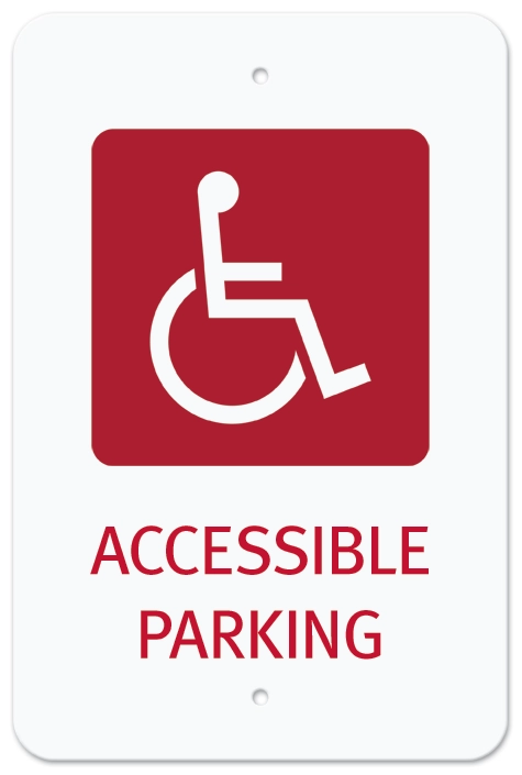 Accessible Parking Sign w/ISA Symbol - Replacements