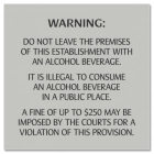 Alcohol Fine Warning - Colorado Compliant