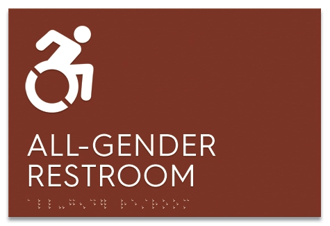 All-Gender Restroom Sign w/Dynamic ISA Symbols