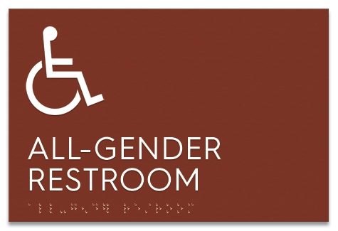 All-Gender Restroom Sign w/ISA Symbols