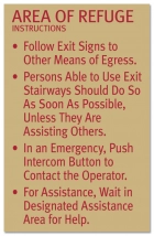 Area of Refuge Instructions - Replacements