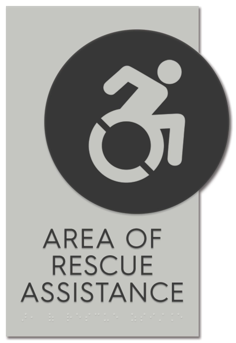 Area of Rescue Assistance Sign - NYC Compliant