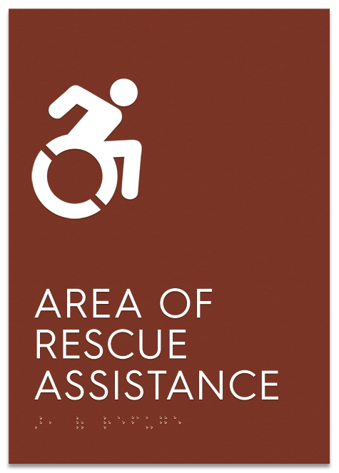 Area of Rescue Assistance Sign - NYC Compliant