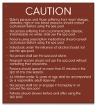 Arkansas Spa Rules Caution Sign
