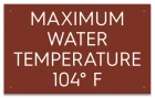 Arkansas Spa Water Temperature Sign