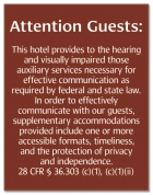 Attention Guests Sign: Hearing & Visually Impaired
