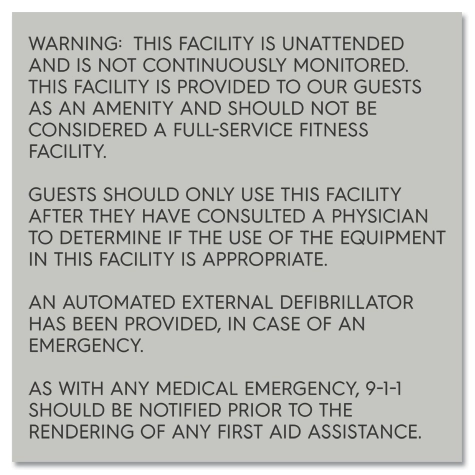 Automated External Defibrillator Sign