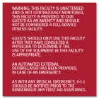 Automated External Defibrillator Sign - Replacements