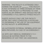 Automated External Defibrillator Sign w/Hours