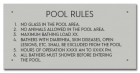 Baldwin County, Alabama Pool Rules Sign
