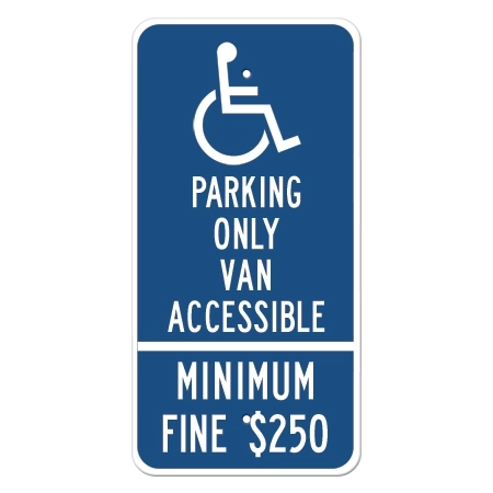 California - ISA Symbol, Parking Only Van Accessible Sign